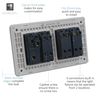 Trendi 4 Gang (2 Way & 3xIntermediate) Glossy 10 Amp Rocker Light Switch Silver