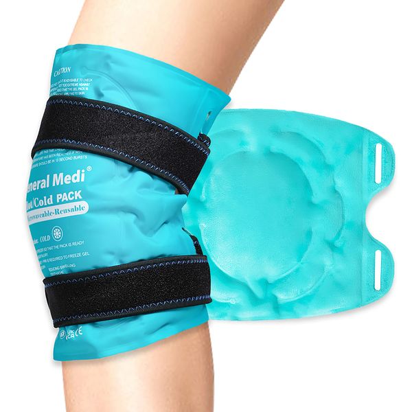 Cold & Hot Packs, Reusable Warm or Ice Packs for Knee Pain Relief – Hot & Cold Compress for Swelling, Surgery, Sprains, Muscle Pain, Bruises, Injuries