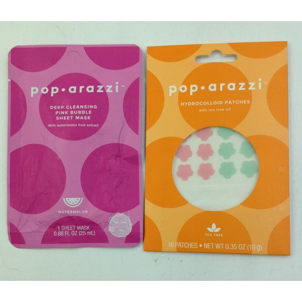 Pop-arazzi Deep Cleansing Sheet Face Mask & Hydrocolloid Patches Exp 9/25