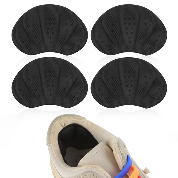 YUXIANLB Heel Cushion Inserts, 2 Pairs Anti-Slip Heel Grips Shoe Pads for Too Big Shoes, Black Heel Guards Shoe Filler Prevent Slipping Out, Rubbing and Bilsters for Women Men