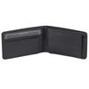 LEAS Small Men's and Women's Wallet Horizontal Format, Genuine Leather, Black Mini-Edition''