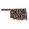 Oklahoma Shape Cute Letters Native Local - 12" Vinyl Sticker Waterproof Decal
