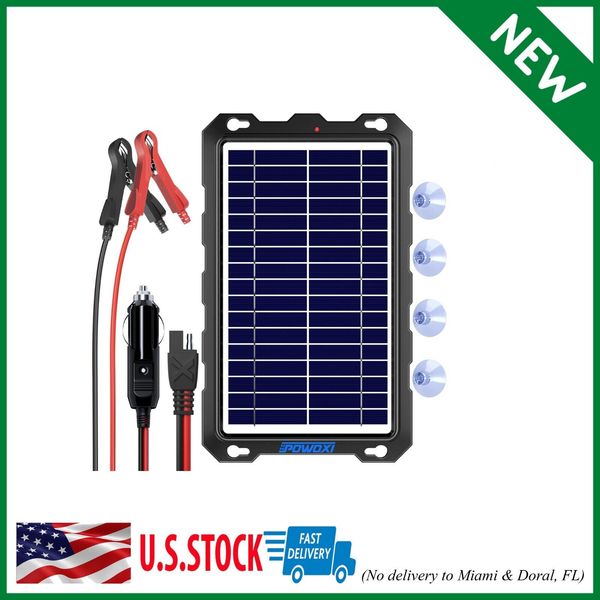 12 Volt 7.5W Battery Charger Solar Powered Panel for Car Dump Trailer Boat Marin