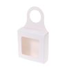 10 Pcs Kraft Paper Wine Bottle Boxes Hanging Boxes with Window Foldable White Case Wine Accessory Sets for Decor
