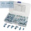 80 PCS Hydraulic Zerk Grease Fitting Assortment Kit SAE Standard Including Strai