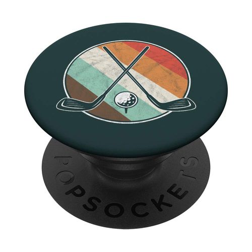 Retro Golfer Golfing Vintage Golf Ball Gift PopSockets Swappable PopGrip