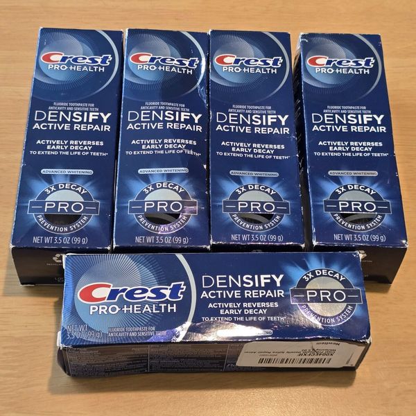 NEW 5 Pack 3.5 oz Crest Pro-Health DENSIFY Daily Whitening Toothpaste 06/25