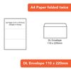 Postmaster Envelopes DL Peel & Seal 100GSM White Paper - 100 Pack