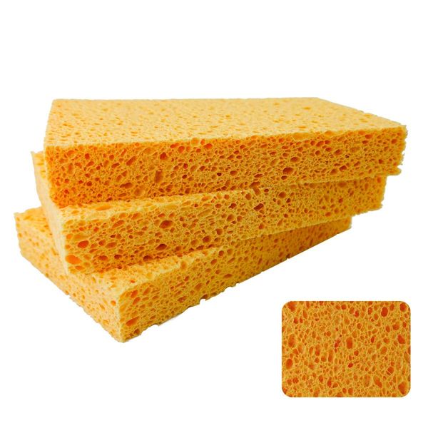 6 x 3.6 x 0.9 Inch JK SP-T22 Large Sponge, Kitchen Sponges, Handy Sponges, Cellulose Sponges, Dish Washing Sponge, Natural Sponge, Car Washing Sponge, Eco Friendly Sponge