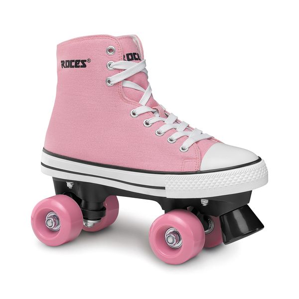 Roces Womens Chuck Quad Skates Roller Skate Sneaker Style 550030 (Pink/White, 4)