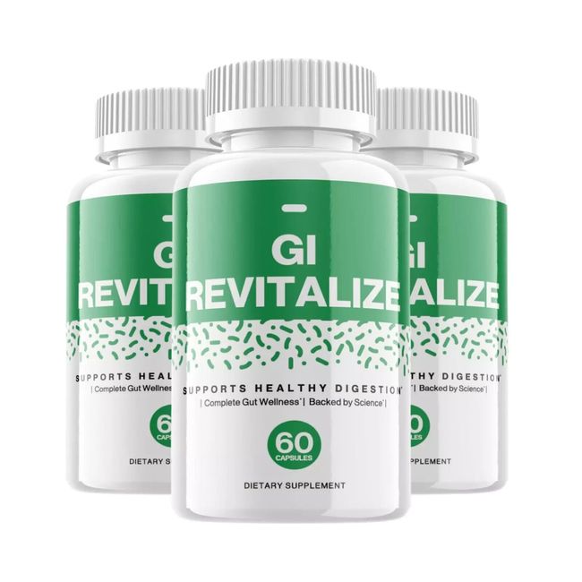 3-Pack GI Revitalize Supports Digestive Health Supplement - 180 Capsules