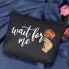 Broadway Musicals Gift Theatre Nerd Gift Broadway Accessories Bag Hadestown Inspired Gift Wait for Me Cosmetic Bag (Wait for me Black UK)