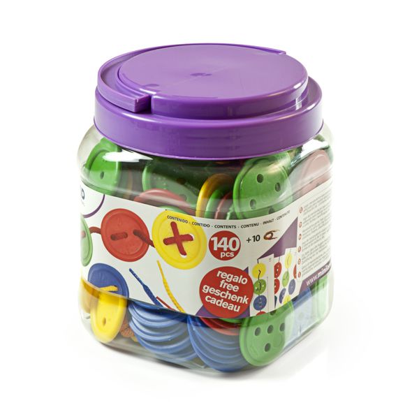 Miniland Educational - Lacing Buttons 140-Piece Learning Set