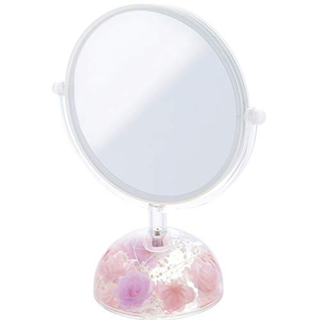 Royal Arden Acrylic Underwater Flower Double Sided Stand Mirror Sweet Rose 58788