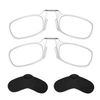 Noble Ultra Slim and Flat Reading Glasses Thin and Flexible Rimless (2 Pairs)(Clear)+3.00