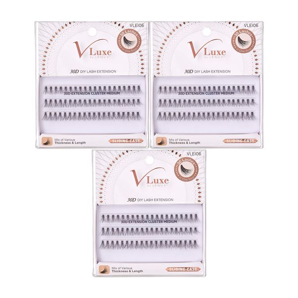 V Luxe by I-ENVY 30D Cluster Extension Medium (3 PACK, VLEI06)