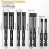 8x Dry Diamond Core Drill Bits 1/4" Hex Shank for Glass Ceramic Granite Marble