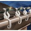 25 Gutter Shingle Clips Christmas Holiday Lights Cable Wire Hanging Decor Hooks 