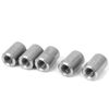 Sourcingmap M6 Threaded Insert Tube Adapter 304 Stainless Steel Round Connector Nuts 5pcs