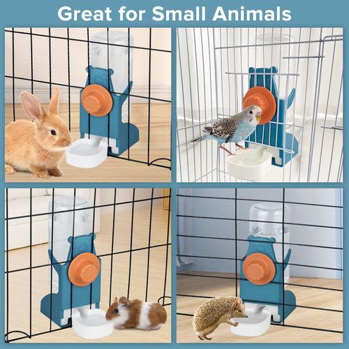 Kenond 17 oz Pet Water Bottle,Guinea Pig No Drip Water Bowl for Cage,Hanging Automatic Gravity Water Dispenser for Small Animals Rabbit Hedgehog Chinchilla Bunny Bird Canary Budgies