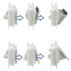 RecPro Trailer Two Way Plastic Vent | Trim Ring | Built-in Screen | 3 Adjustable Heights (1 Pack, White)