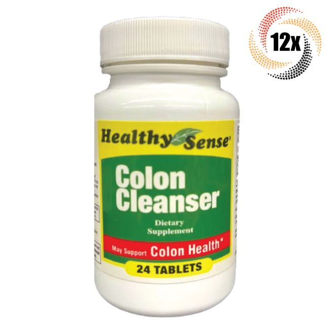 12x Bottles Healthy Sense Colon Cleanser Dietary Tablets | 24 Per Bottle