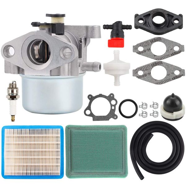 Hipa MIA11798 Carburetor + Air Filter Tune Up Kit Replacement for John Deere JS20 JS25 JS26 JS28 JS30 JS36 JS38 JM26 JM36 Mowmentum Walk-Behind Lawn Mower