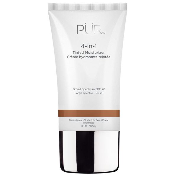 PÜR Beauty 4-in-1 Tinted Moisturizer With SPF 20 - Free of Paraben, Gluten & BPA - Dark, 1.7 Ounce (Pack of 1)