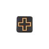 Eleven 10 PVC Medic Cross Patch | 1" x 1" Hook Backing (Black/Orange)