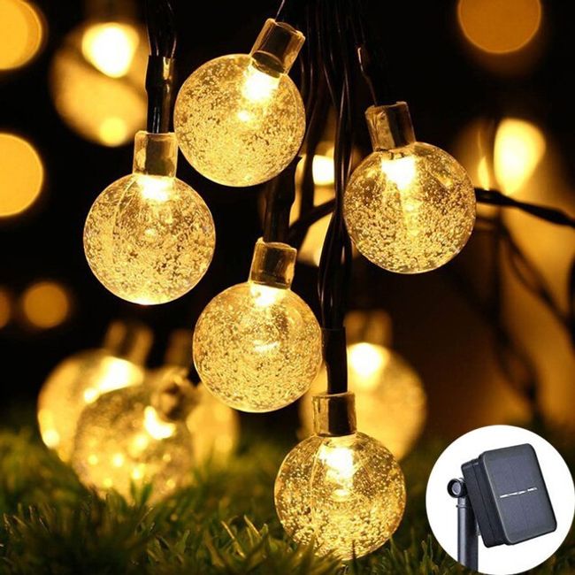 20-60 LED Solar Power Chinese Lantern Fairy String Lights Garden Outdoor  Decor
