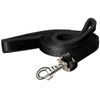 CuteNFuzzy Padded Double Handle Leash with Warranted Replaceable Snap, Black, 1" by 6'