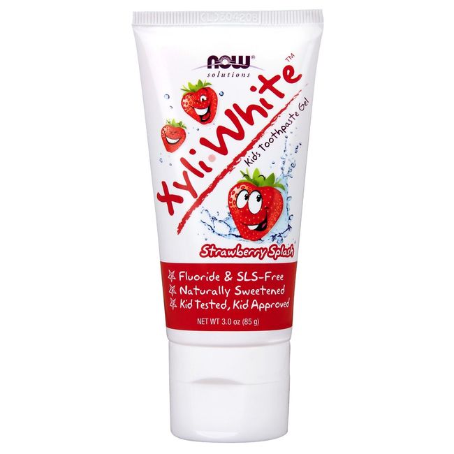 NOW Foods XyliWhite Strawberry Splash Toothpaste Gel for Kids, 3 oz.