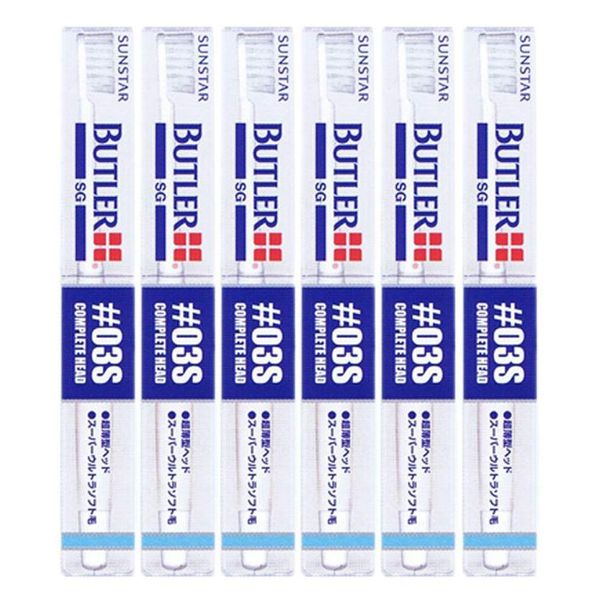 BUTLER #03S Soft Toothbrush, 6 Pieces
