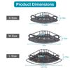 4 Shelves Rustproof Corner Shower Tension Pole Rack Shampoo Storage Organizer