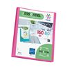 Viquel - A4 160 Pockets Display Book - Customisable Binding - Smooth Clear Pockets - Recycled Essential - Pink