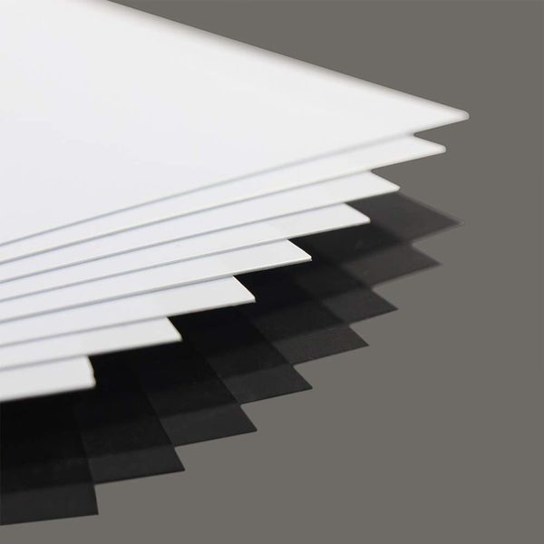 ABS0905 8pcs 0.5mm Thickness 200mm x 250mm White Polystyrene Sheets 9.84'' x 7.87'' x 0.02'' ABS Styrene Sheets for Model Train Layout New (0.5mm)