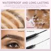 Eyebrow Pen,Eyebrow Pencil with Brow Brush Double Ended Eyebrow Pen Ultra Fine Double Ended Eye Brow Pen Automatic Makeup Cosmetic Tool(Dark Brown)