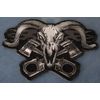 Ram with Pistons Iron on Patch - 4x3.3 inch - Embroidered Iron on Patch