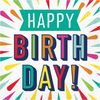 Creative Converting Birthday Burst Napkins, 6.5", Multi-color