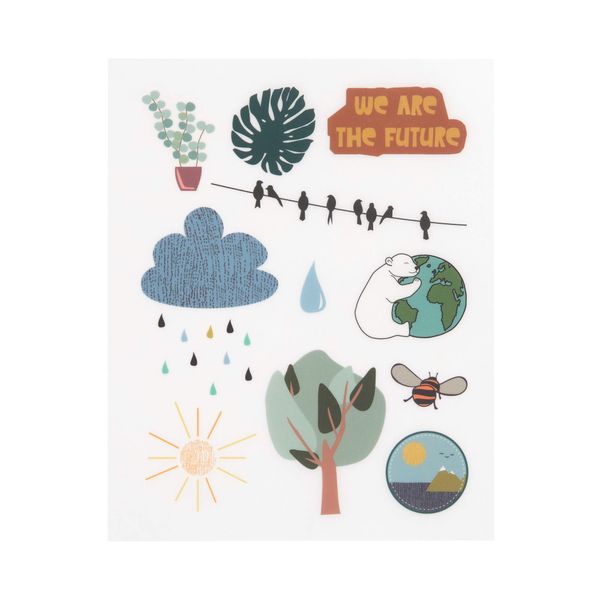 LÄSSIG Textile Sticker Single Application Sticker Rub On, Planet, Daypack