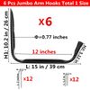 Yisunnan Kayak Storage Utility Rack, Heavy Duty Garage Hangers, Wall Mount or Dock Hanging Hooks for Canoe,Paddle Board,Surfboard,Snow Board,Ladder