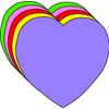 Heart Small Assortedカラークリエイティブcut-outs