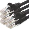 1aTTack Cat6 Ethernet Patch Lan Cable Rj45 Plug Gigabit Cat 6 Patch Cord black - 5 pieces - 0.25m