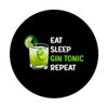 eat sleep gin tonic repeat - GIN PopSockets Swappable PopGrip