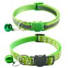 Qinao 2Pack Cat Collars Quick Release Reflective Kitten Collar with Bell & Safety Release (Light Green)