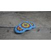 Beaded Hair Clips Native American Style Handmade Collection (Pattern 16H (Skyblue))