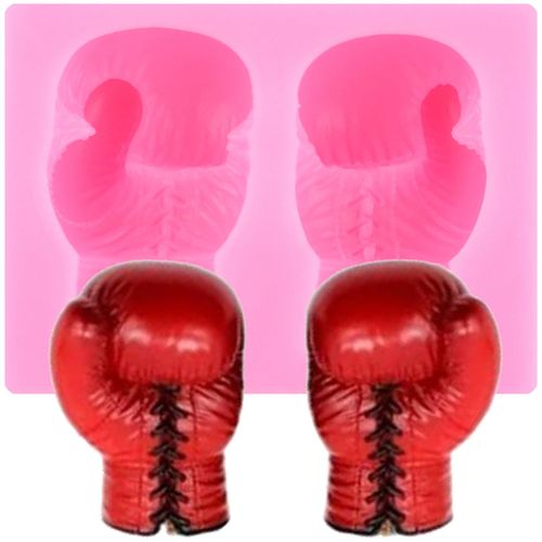 XMOLDNMS Boxing Sports Silicone Mold Boxing Glove Fondant Molds for Cake Decorating Cupcake Topper Sugar Craft Candy Chocolate Polymer Clay Gum Paste