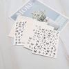 12 Sheets Self-Adhesive Nail Art Stickers Flower Butterfly Moon Star Pattens Nail Decals Hollow Manicure DIY Nail Decoration for Acrylic Nails Black White Rose Gold