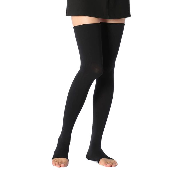 Fukusuke Super Support Women's Sleep Socks, 1 Pair, Black