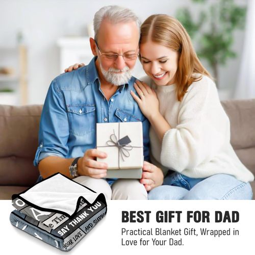 YPURTSD Birthday Gifts for Dad - Dad Gifts from Daughter Son - Fathers Day Christmas Valentines Presents for Father - Blanket for Daddy Who Wants Nothing - to My Best Daddy Ever Blanket 50"x60"